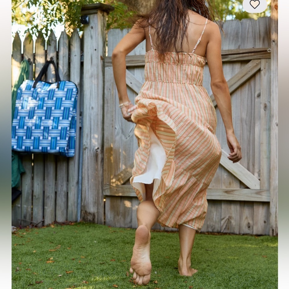 Aerie Striped Tiered Maxi Dress size XL NWT - Picture 3 of 7